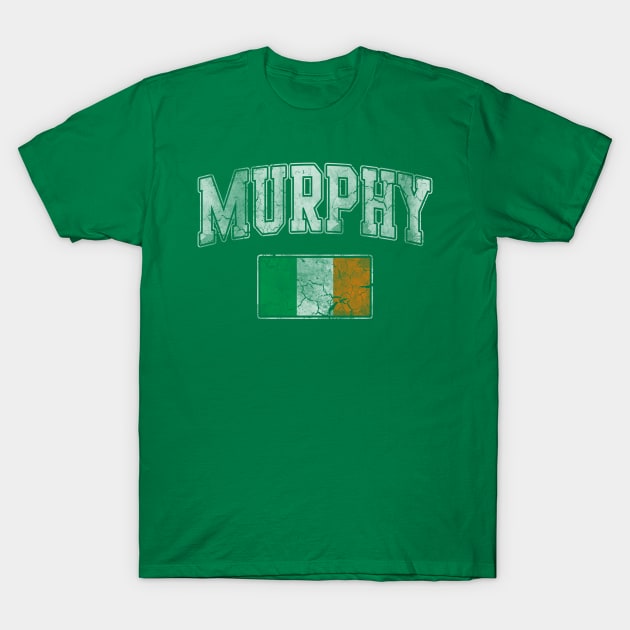 Murphy Irish Flag Ireland St Patrick's Day Vintage Faded T-Shirt by E